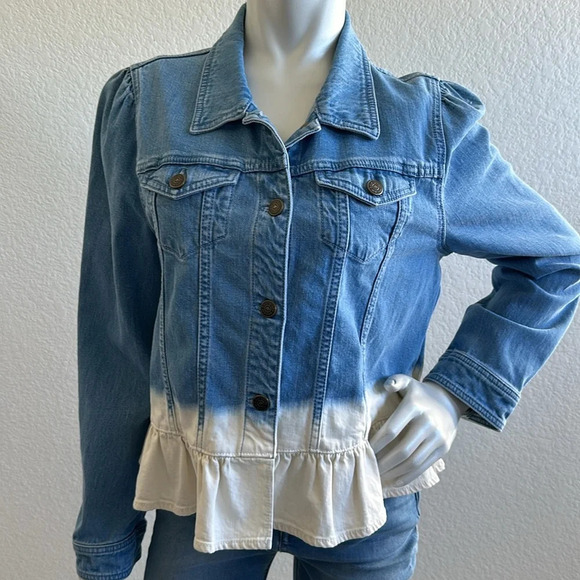 Kate Spade Broome Street Dip Dye Denim Jacket - Picture 4 of 11